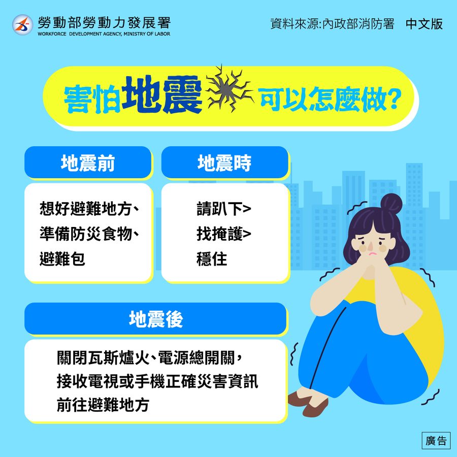 📢害怕地震可以怎麼做??-多國語言宣導